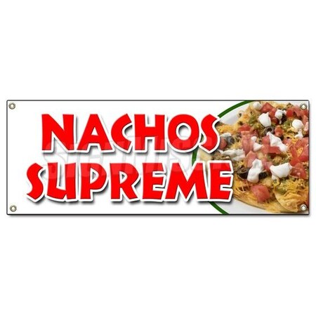 Signmission NACHOS SUPREME BANNER SIGN snack melted mexican chili tacos tex mex B-Nachos Supreme